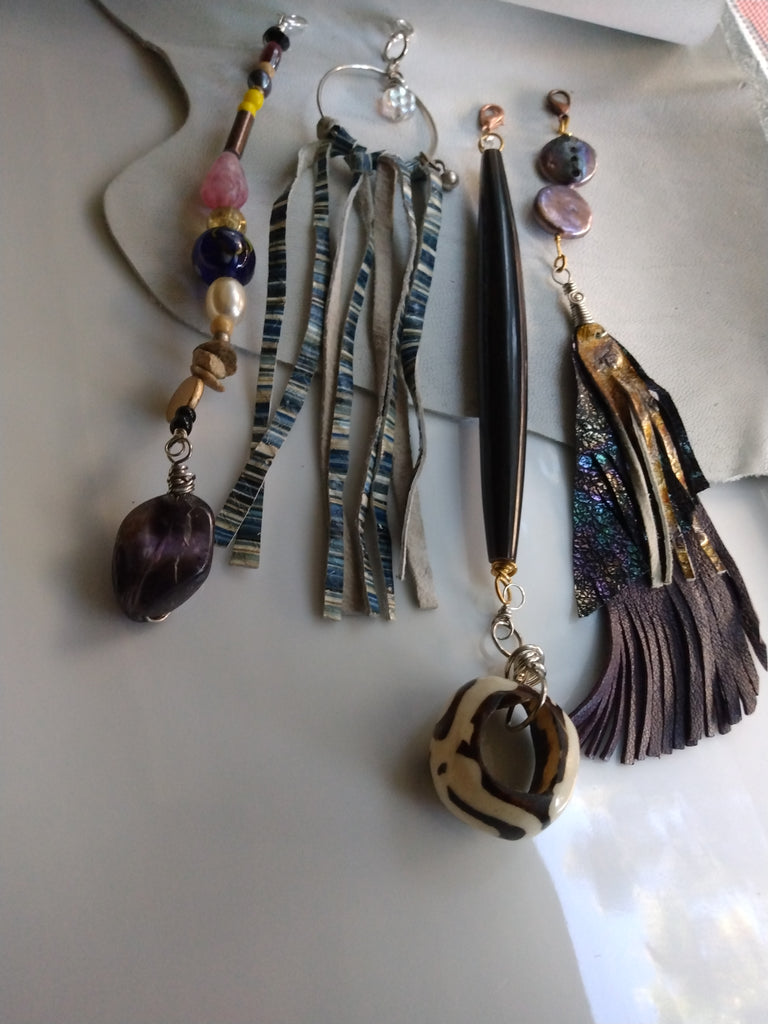 Sacred Loc & Braid Adornment Set – Handmade Afrocentric Hair Jewelry Bundle
