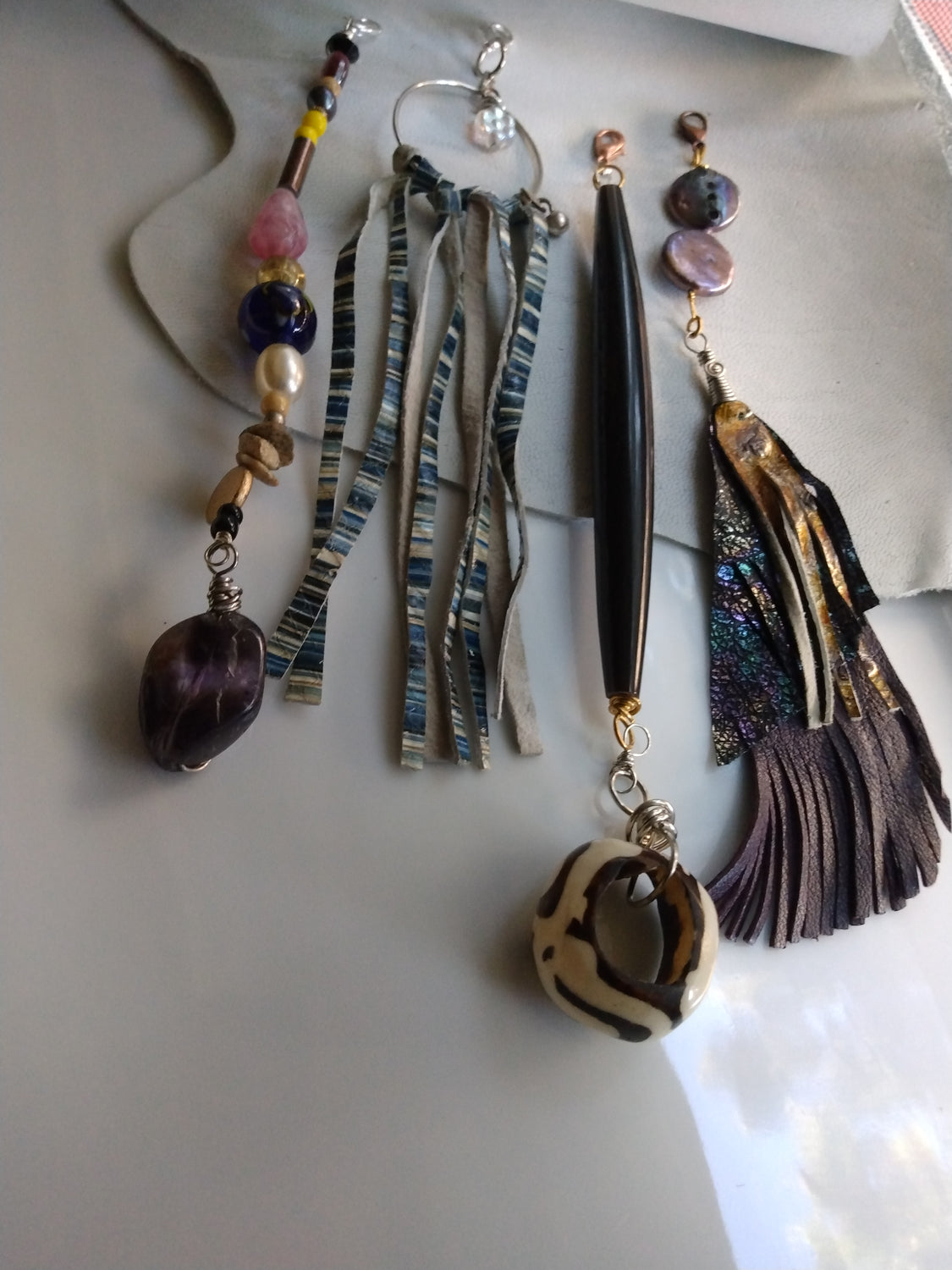 Sacred Loc & Braid Adornment Set – Handmade Afrocentric Hair Jewelry Bundle