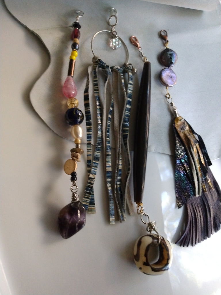 Sacred Loc & Braid Adornment Set – Handmade Afrocentric Hair Jewelry Bundle