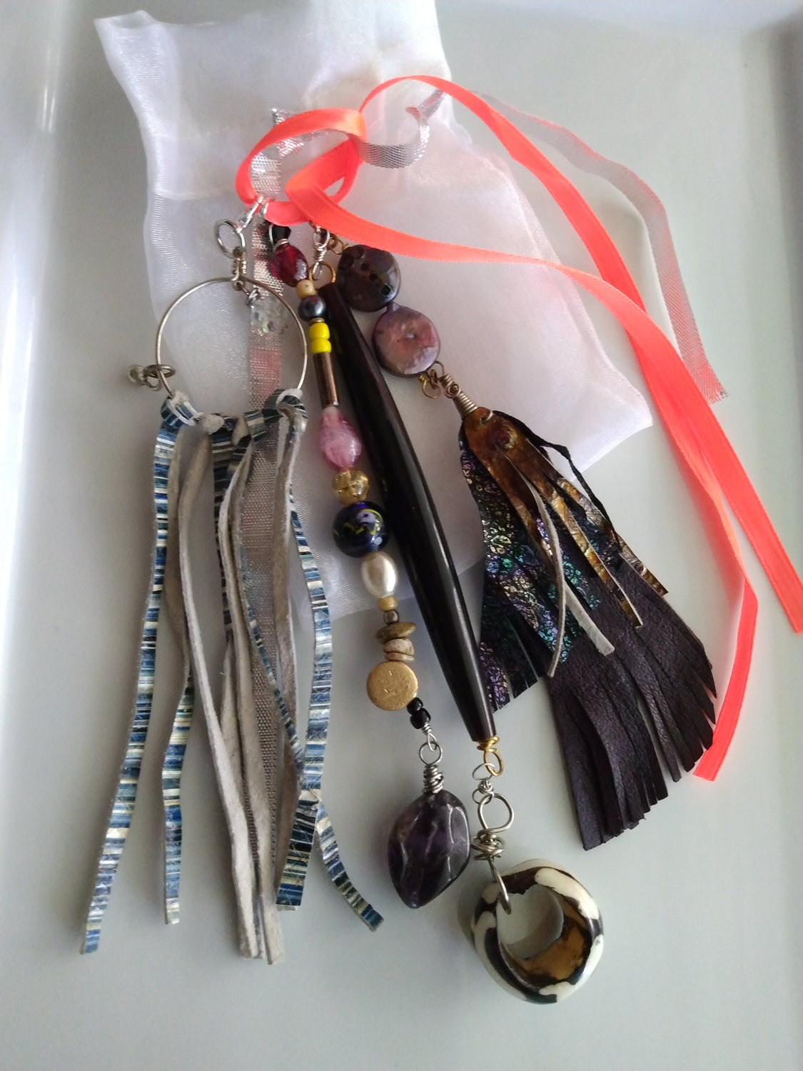 Sacred Loc & Braid Adornment Set – Handmade Afrocentric Hair Jewelry Bundle