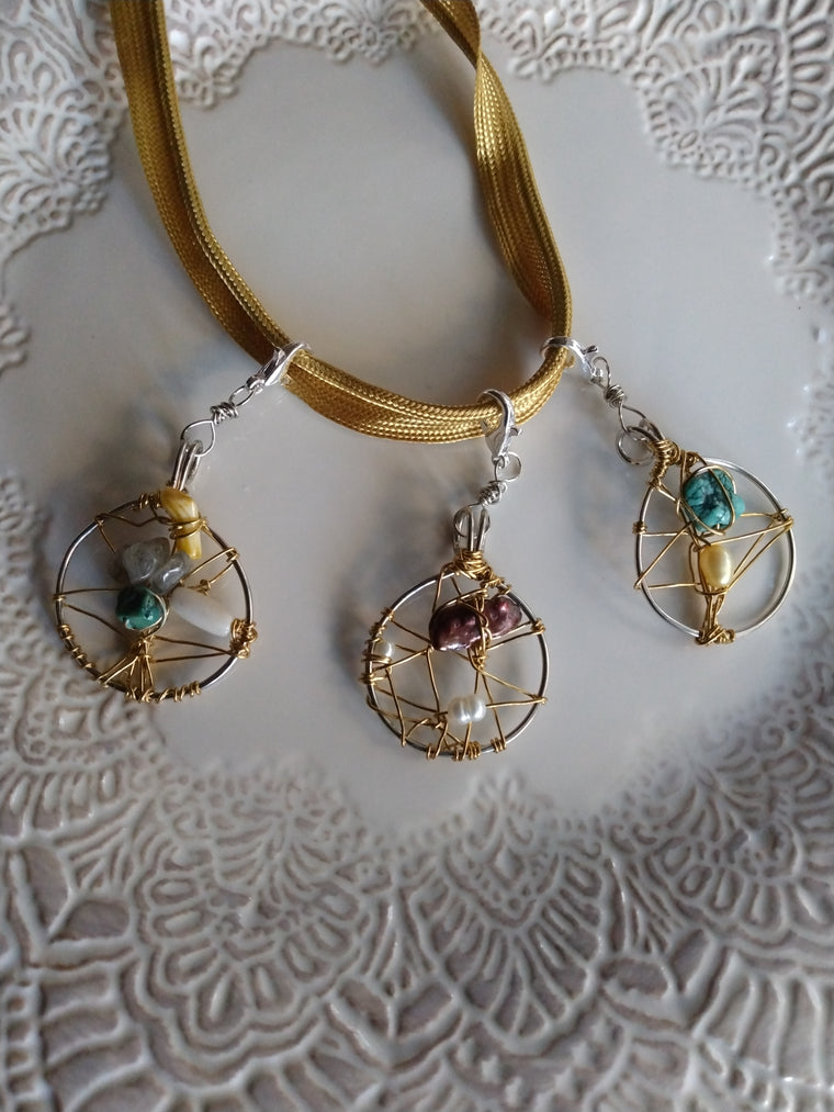 Miniature Dream Catcher Goddess Braid Adornments- Delicate Hair Jewelry for Braids & Locs No 1